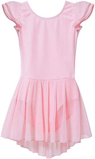 Picture of MdnMd Toddler Girls Ballet Leotard for Dance Flutter Sleeve Skirt Ballerina Ballet Dress Outfit